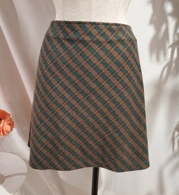 Free People Dresses & Skirts - Free People Plaid Pull-On A-Line Mini Skirt Size XL Academia Preppy Ivy School